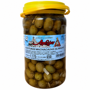 Aceitunas Machacadas Aliñadas Andújar – Aliño Tradicional – Tarro 1,175 kg